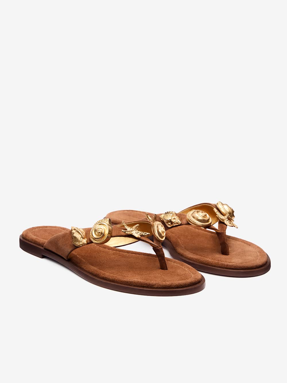 Reformation Jessie Thong Sandal - Rum Suede Shells