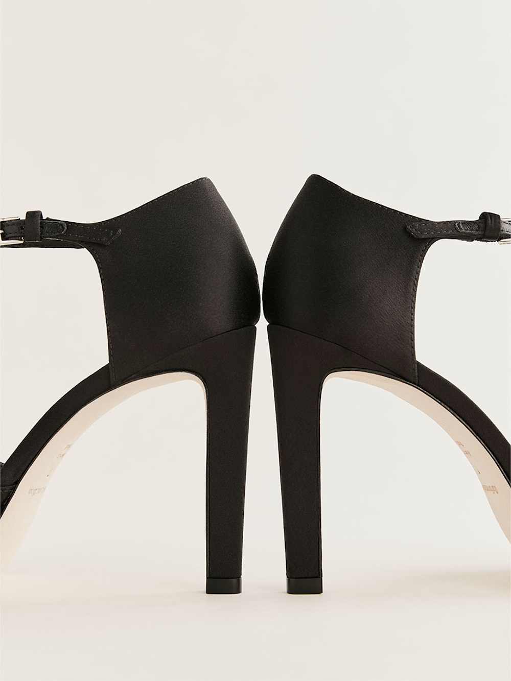 Reformation Gloria Heeled Platform Sandal - Black Satin