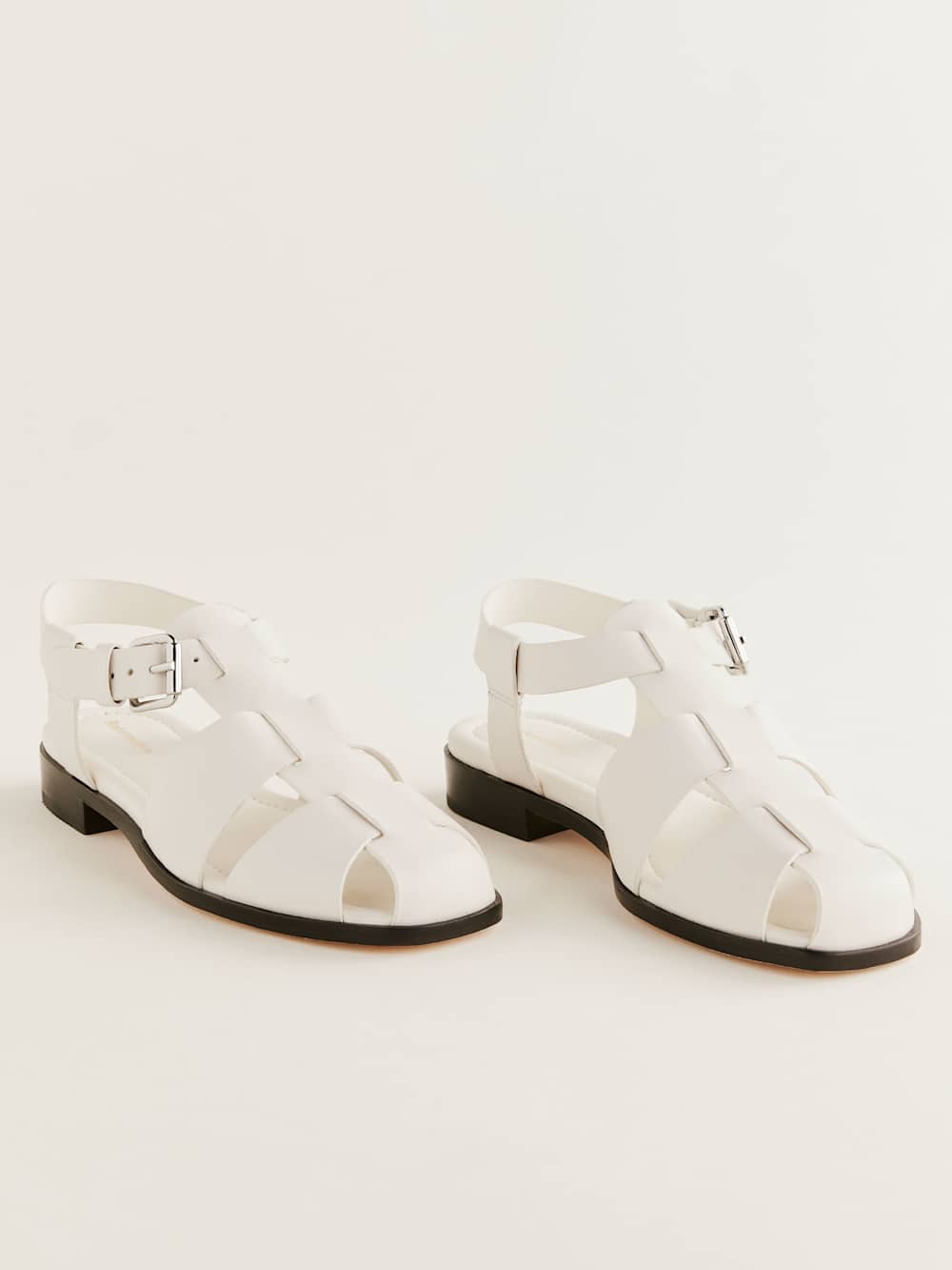 Reformation Freya Fisherman Sandal - White Leather