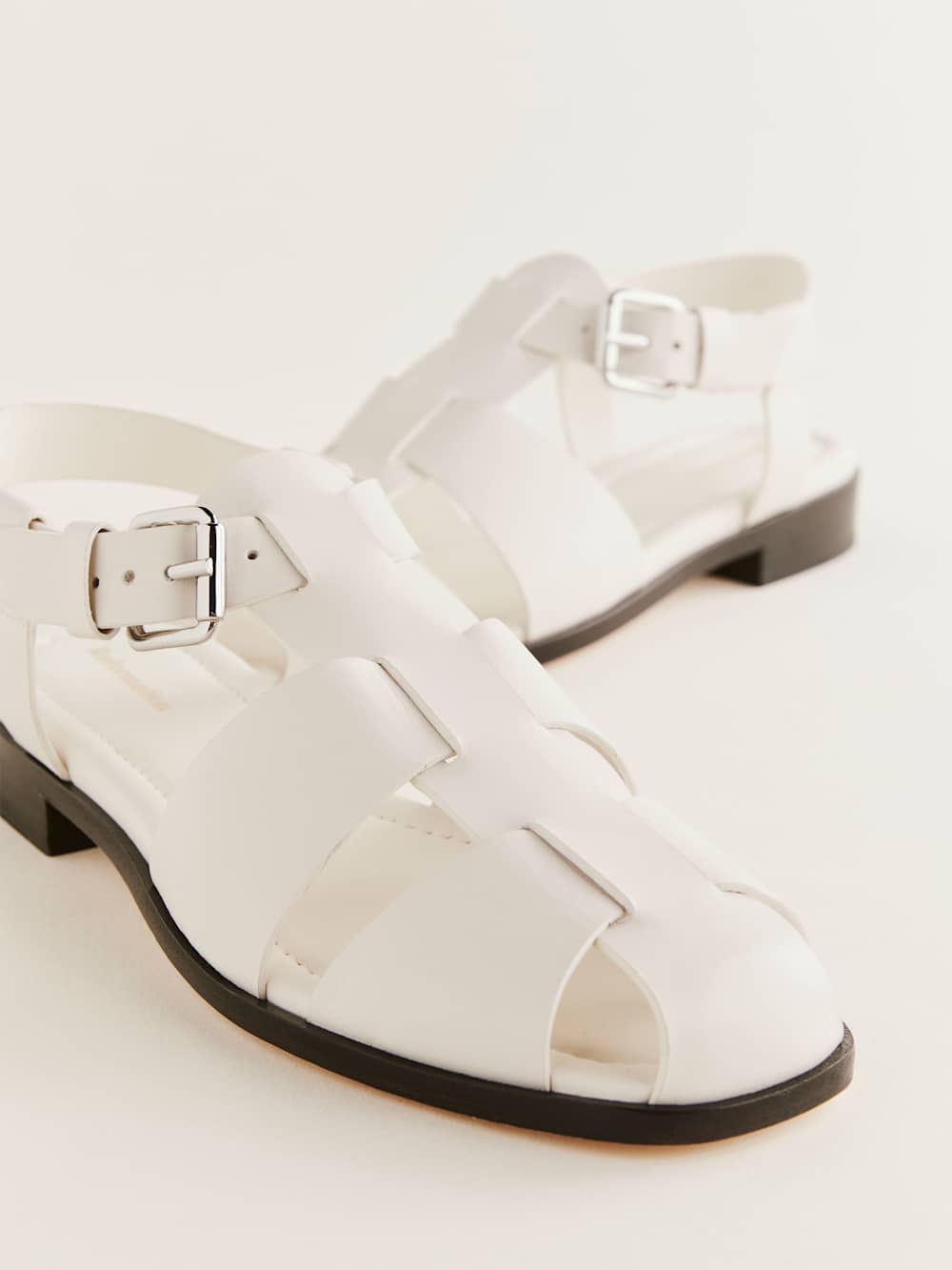 Reformation Freya Fisherman Sandal - White Leather