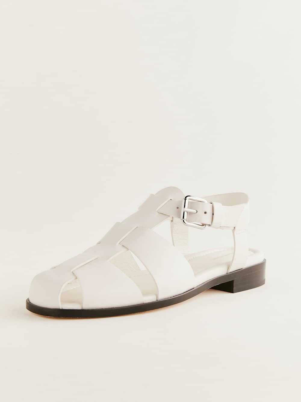 Reformation Freya Fisherman Sandal - White Leather