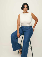 Reformation Dusk Knit Top Es - Fior Di Latte