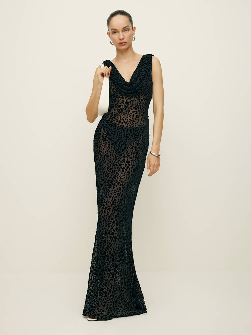 Reformation Cavallo Dress - Black Burnout Velvet