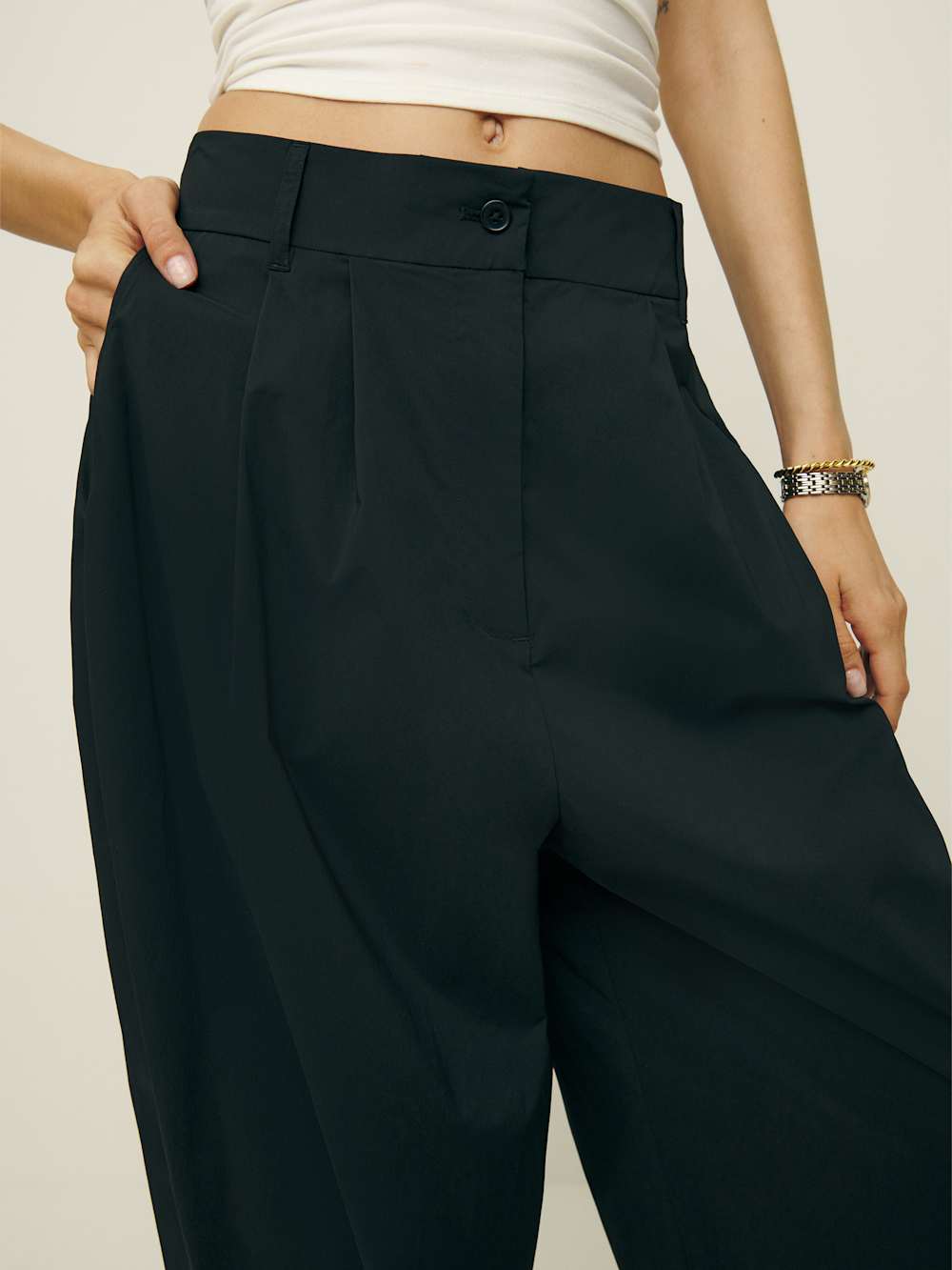 Reformation Danielle Oversized Pant - Black