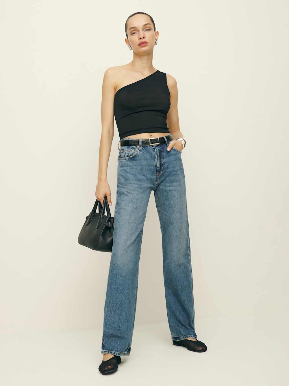 Reformation Maddie Knit Top - Black