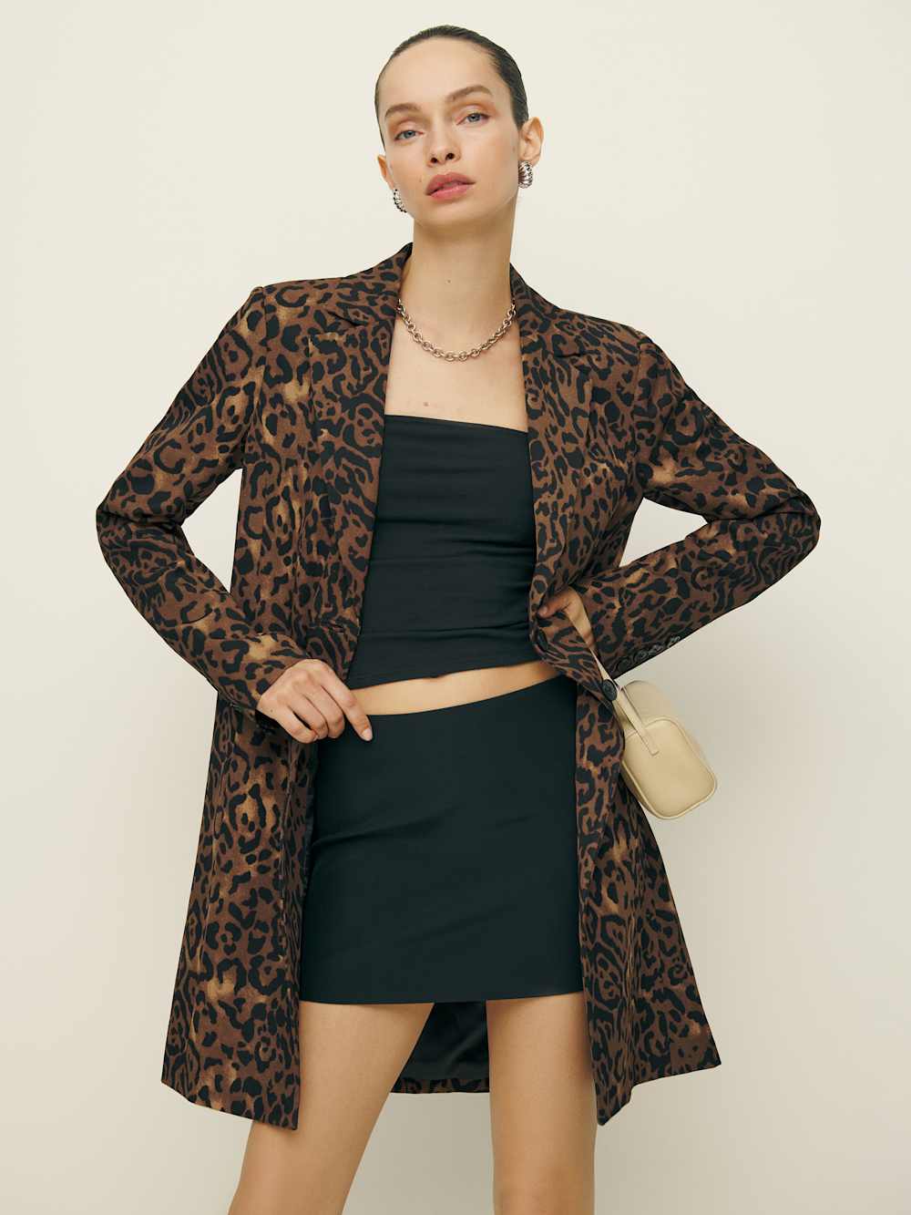 Reformation Eleonore Jacket - Leopard