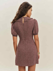 Reformation Kaylia Dress - Choco Dot