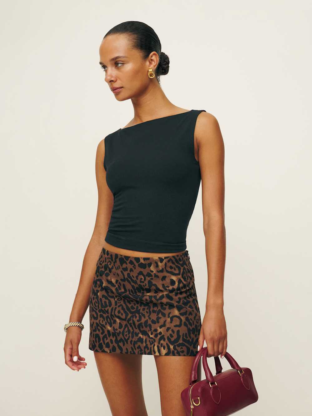 Reformation Charchi Skirt - Leopard