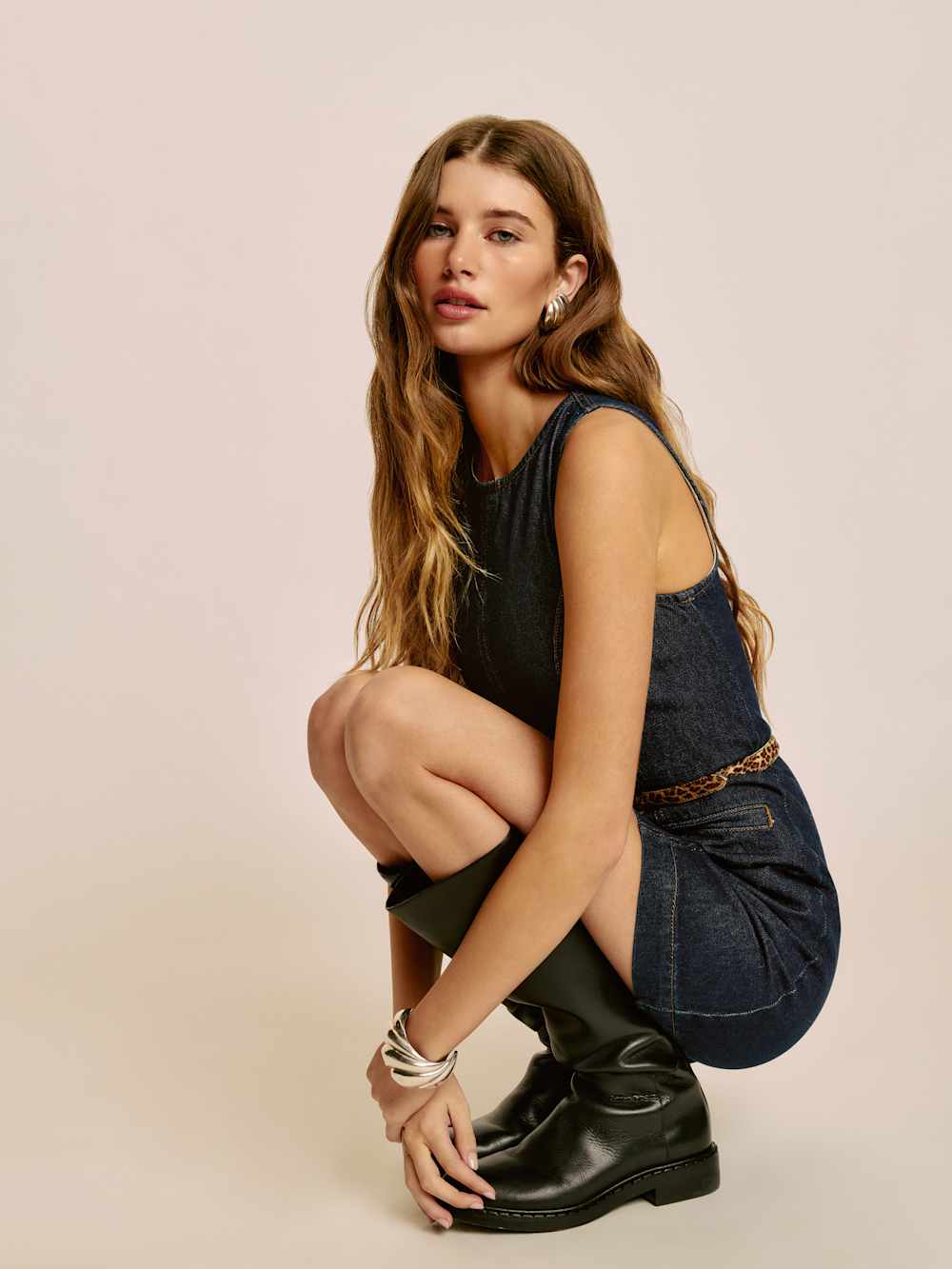 Reformation Citron Denim Mini Dress - Marion