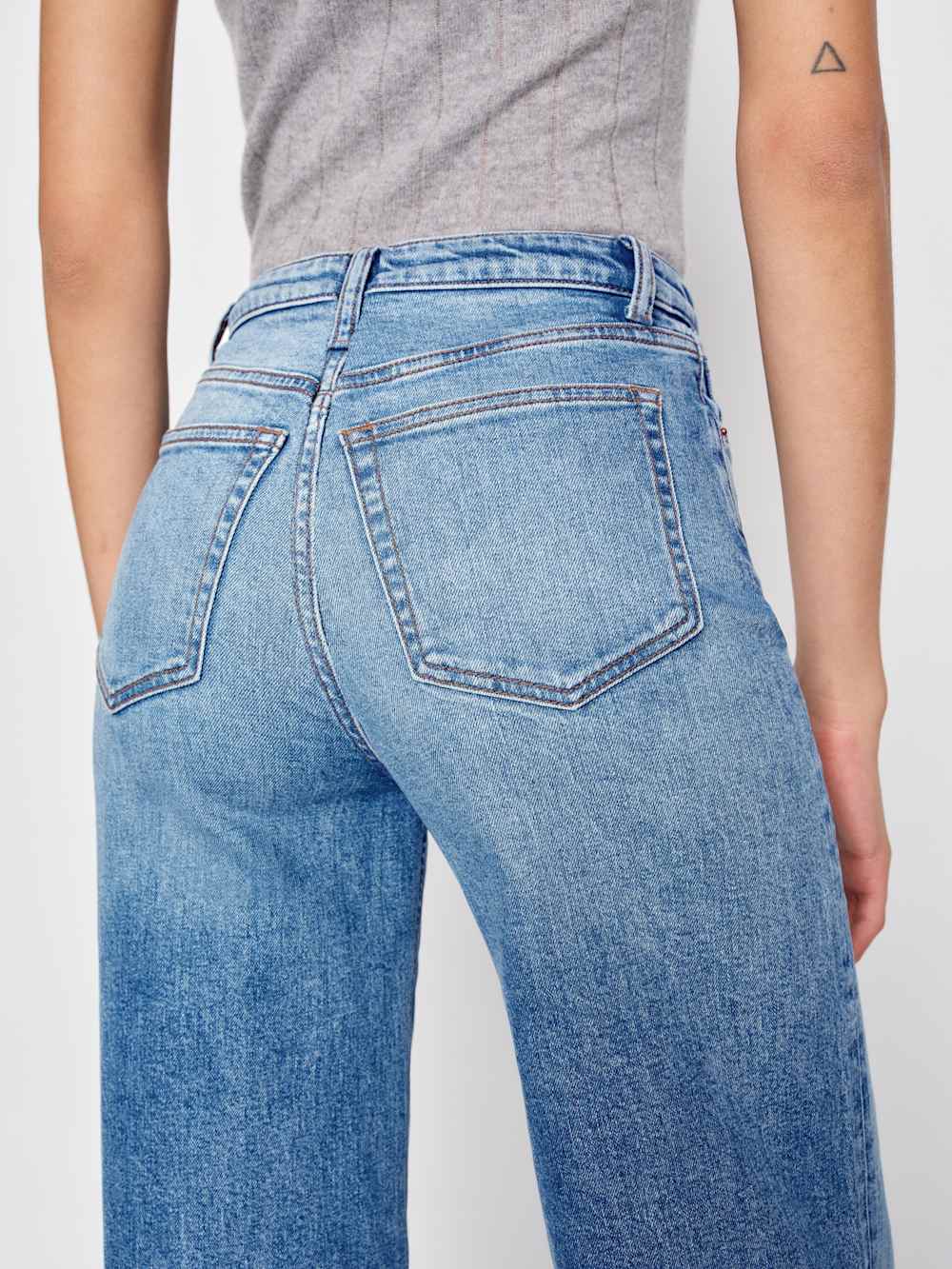 Reformation Bex Super Stretch High Rise Wide Leg Jeans - Woods