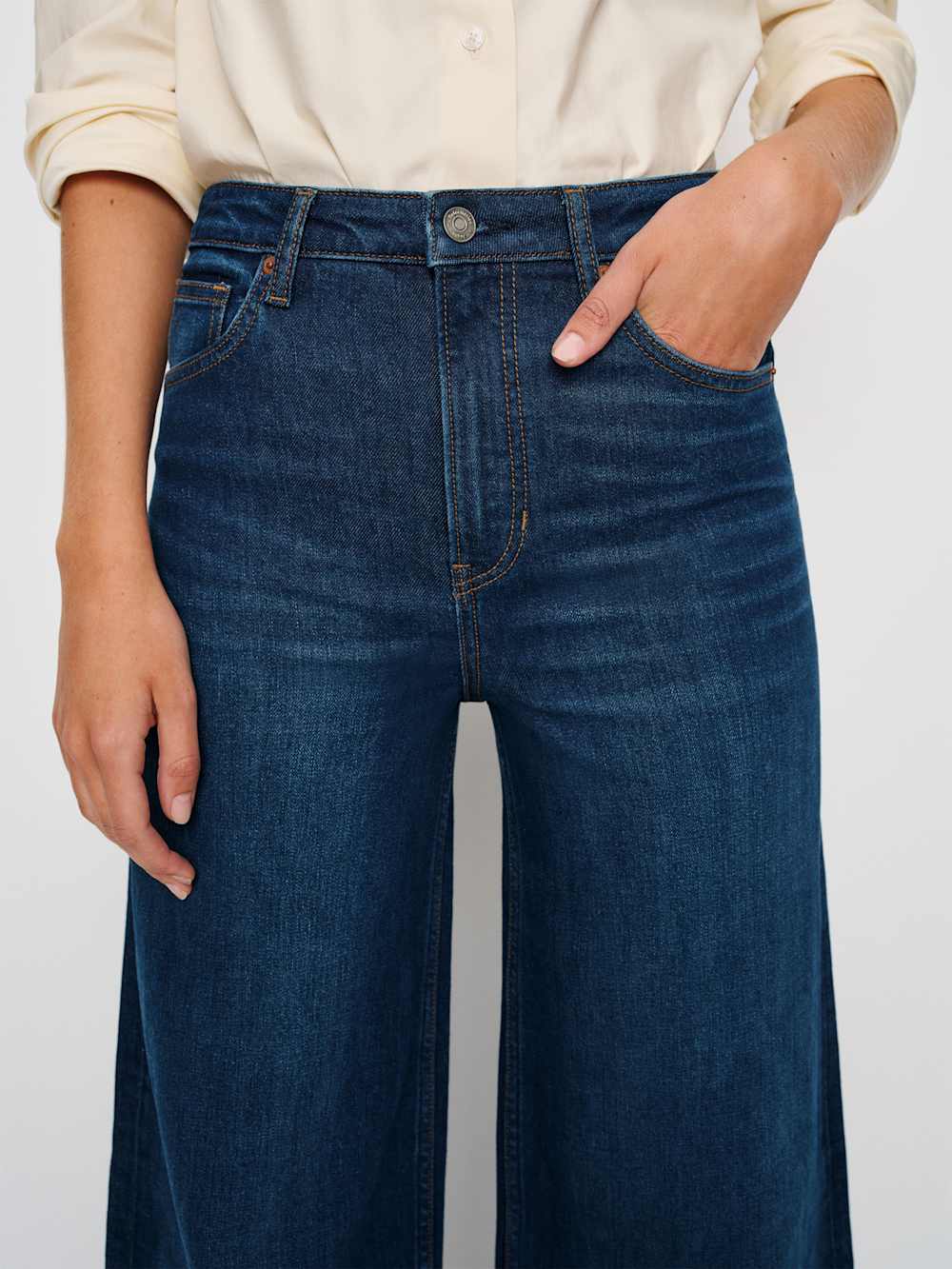 Reformation Bex Super Stretch High Rise Wide Leg Jeans - Wheeler
