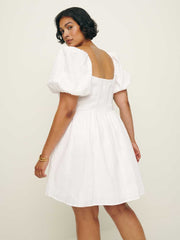 Reformation Malvina Linen Dress Es - White
