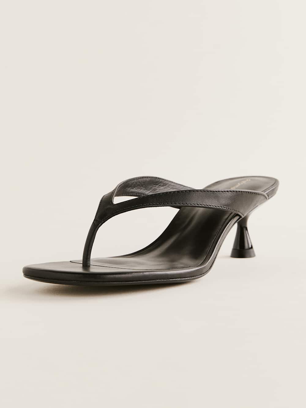 Reformation Sophie Heeled Sandal - Black Leather