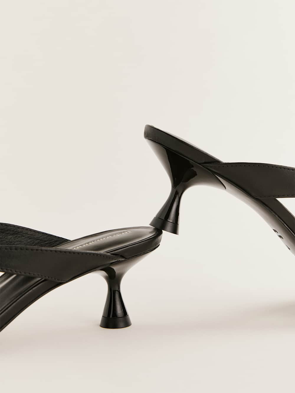 Reformation Sophie Heeled Sandal - Black Leather