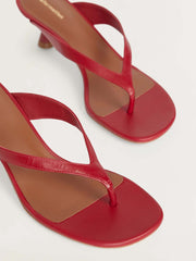 Reformation Sophie Heeled Sandal - Scarlet