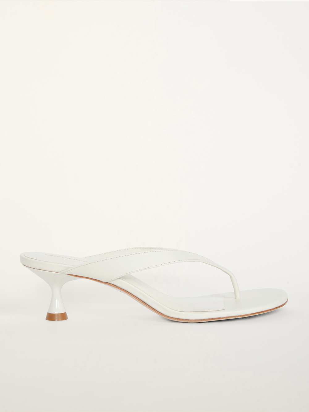 Reformation Sophie Heeled Sandal - White Leather