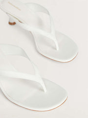 Reformation Sophie Heeled Sandal - White Leather
