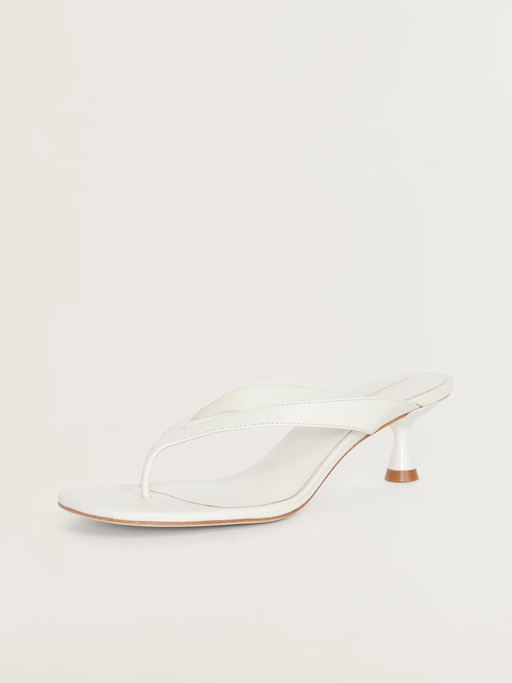 Reformation Sophie Heeled Sandal - White Leather