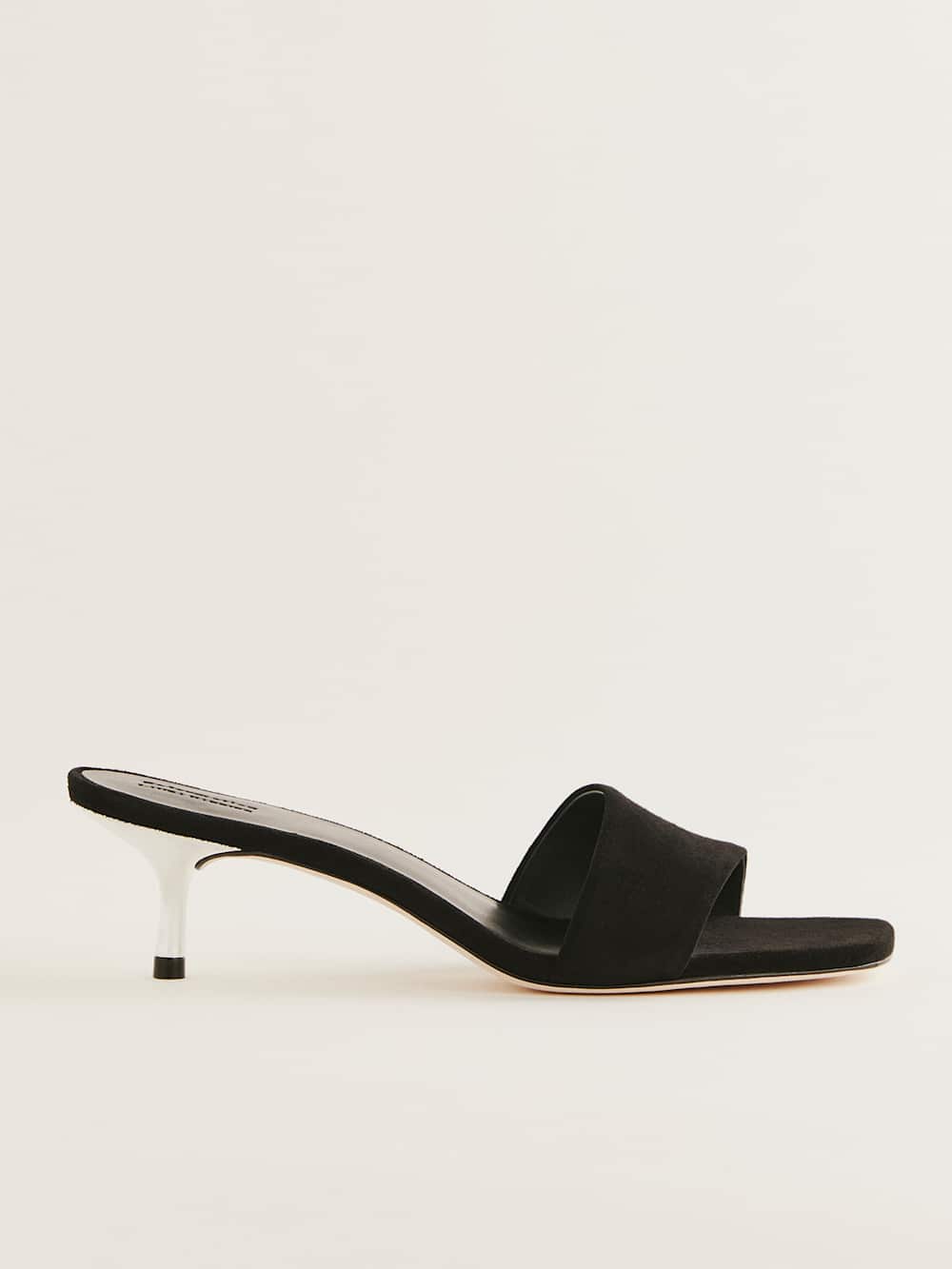 Reformation Hartzell Heeled Sandal - Black Suede