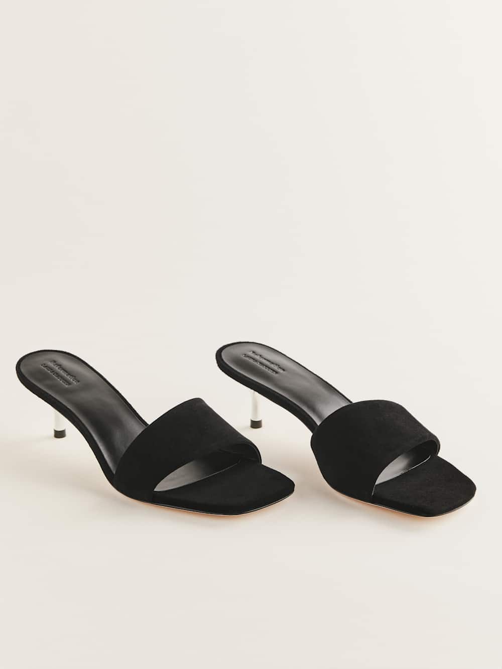 Reformation Hartzell Heeled Sandal - Black Suede