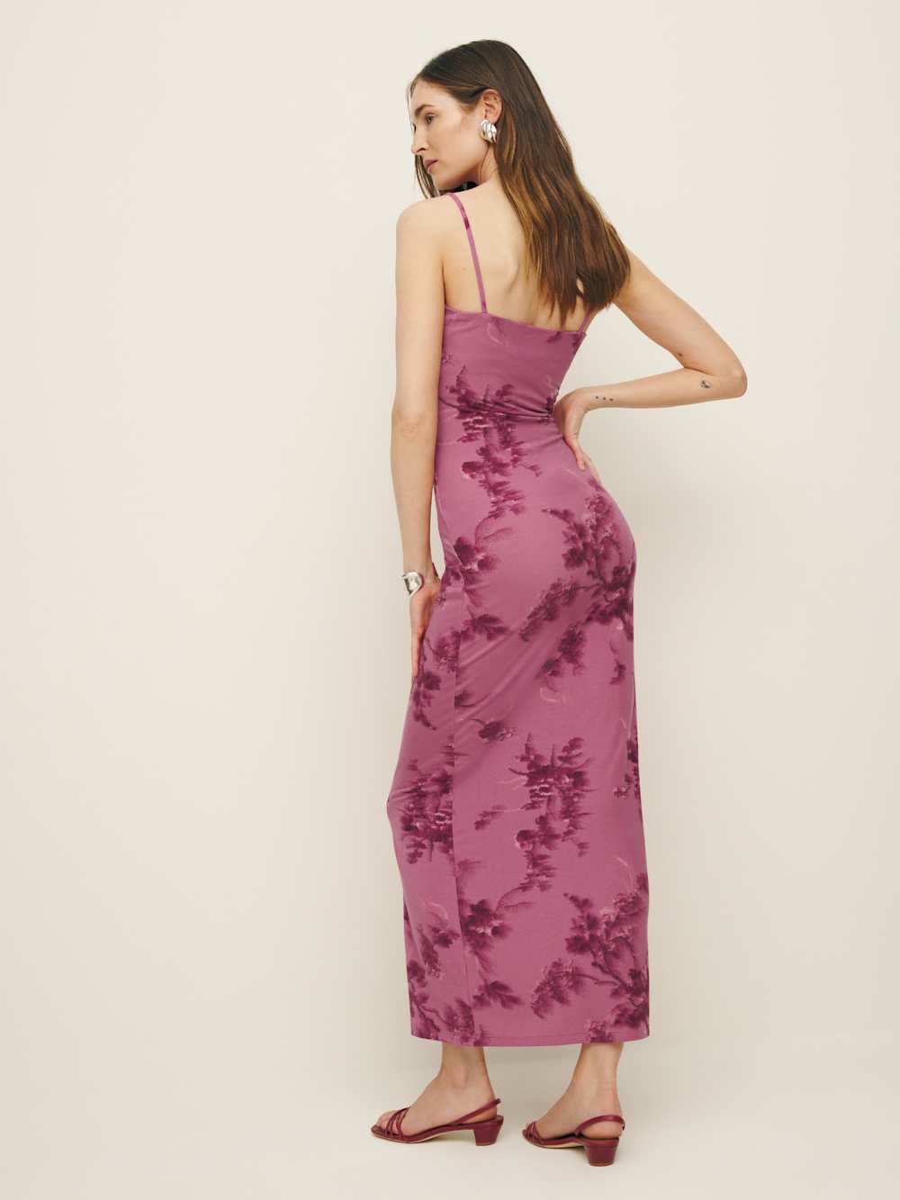 Reformation Elise Knit Dress - Hothouse Rose