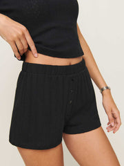Reformation Giselle Pointelle Knit Two Piece - Black