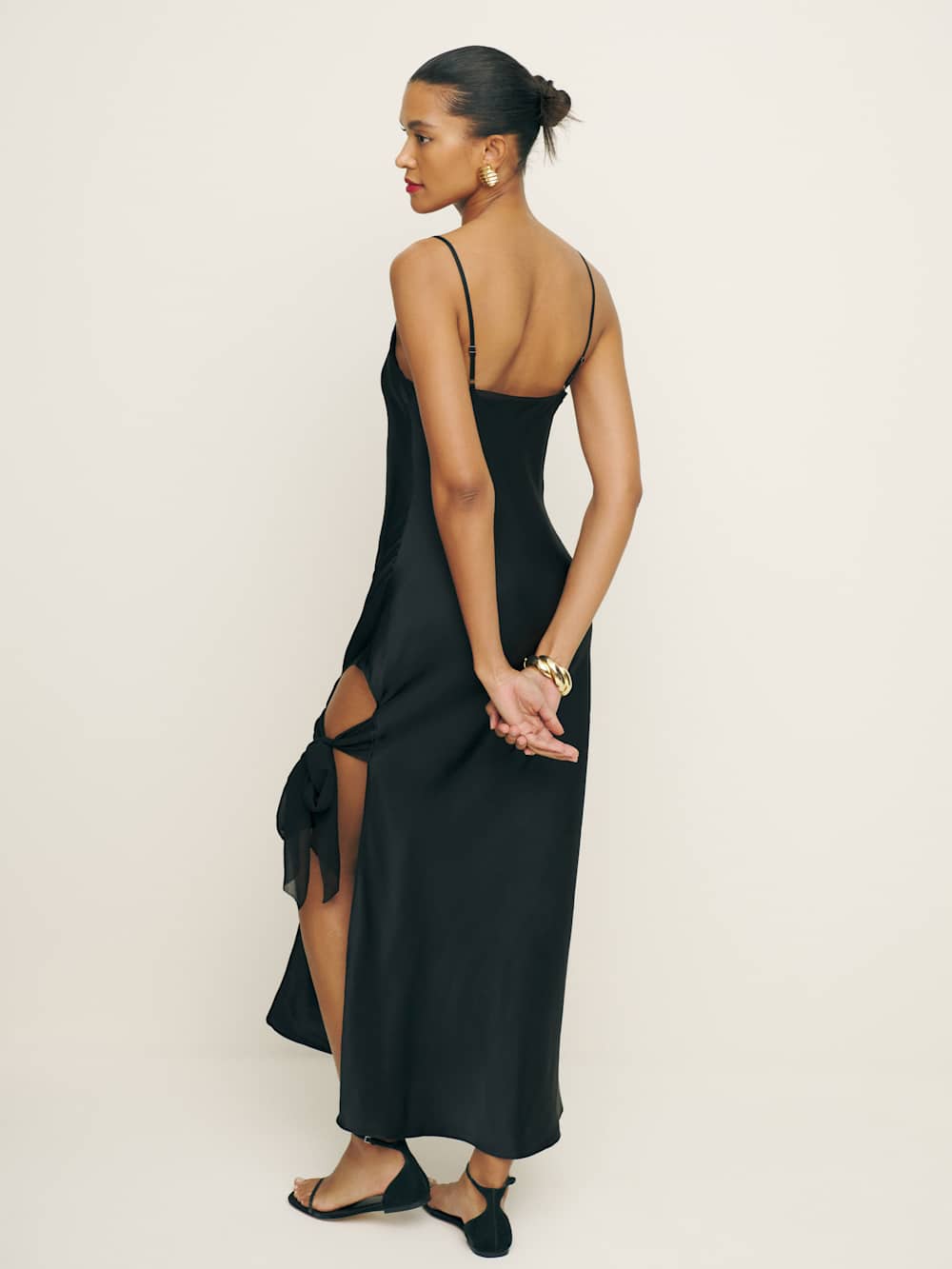 Reformation Malorie Silk Dress - Black