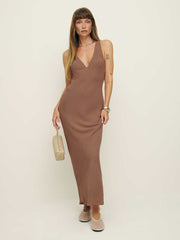Reformation Siana Dress - Mink