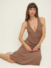 Reformation Siana Dress - Mink