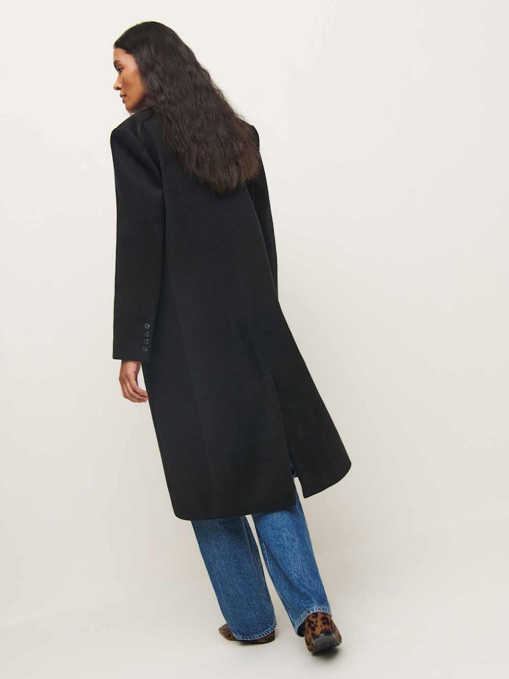 Reformation Lucas Coat - Black