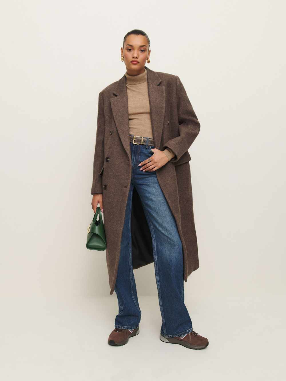 Reformation Lucas Coat - Chestnut