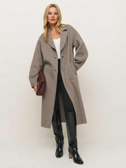 Reformation Wyatt Double-faced Coat - Stone