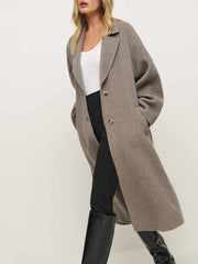 Reformation Wyatt Double-faced Coat - Stone