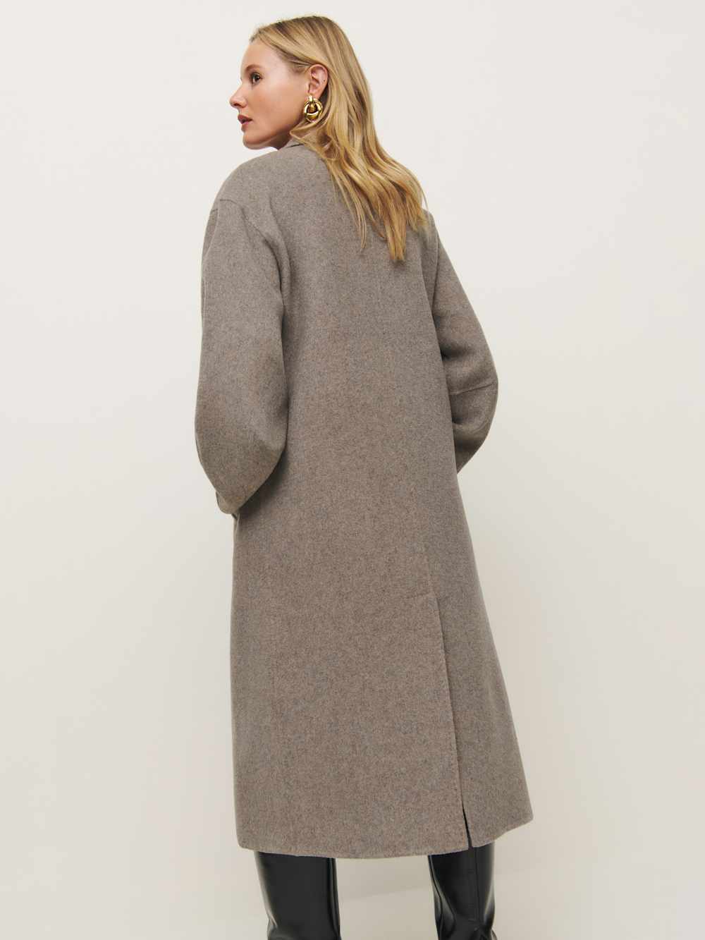 Reformation Wyatt Double-faced Coat - Stone