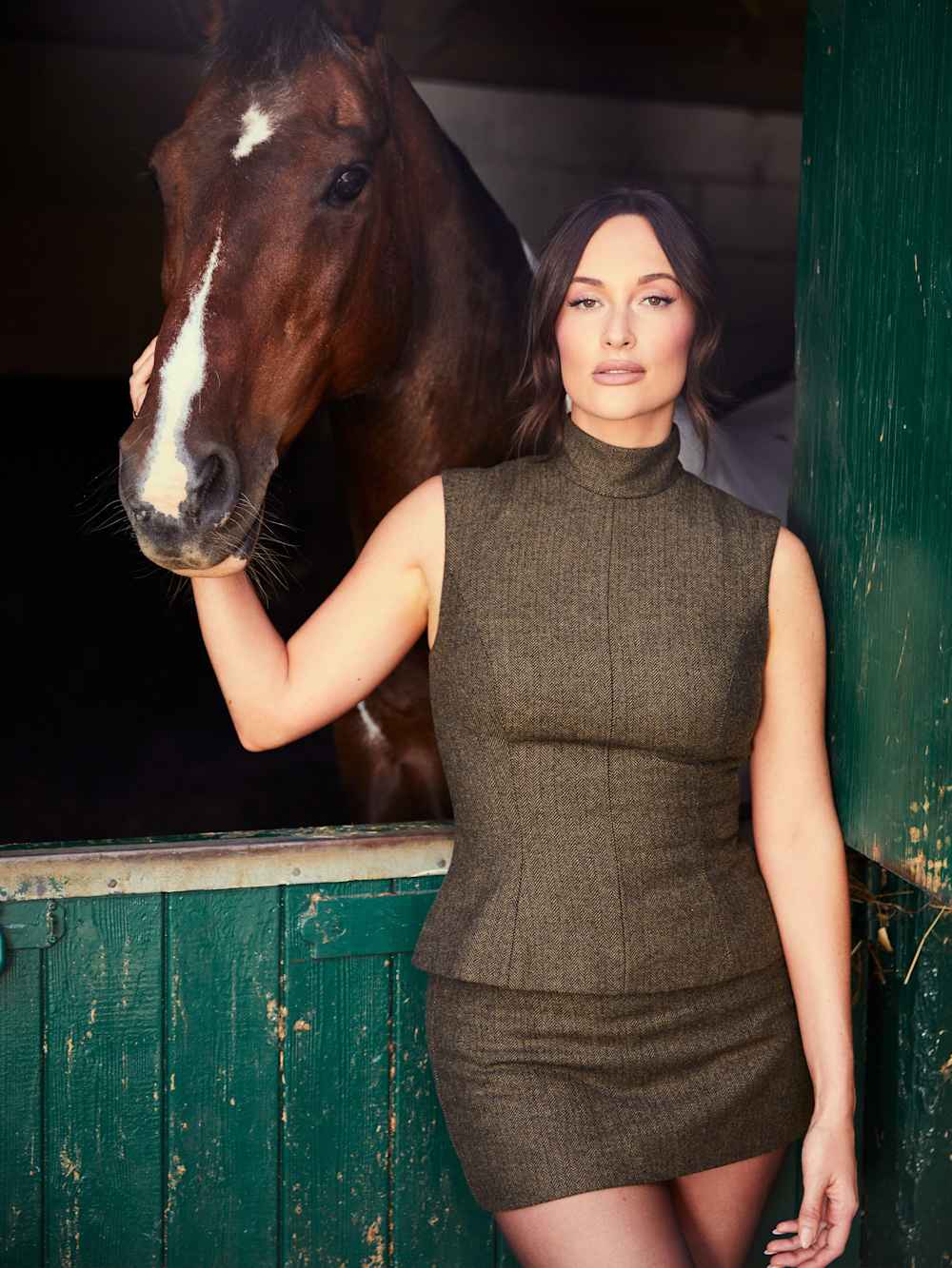 Reformation Sutton Top - Brown Herringbone