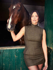 Reformation Sutton Top - Brown Herringbone