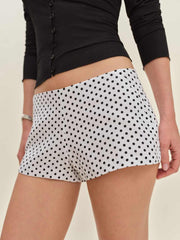 Reformation June Low Rise Linen Short - Eclipse Dot