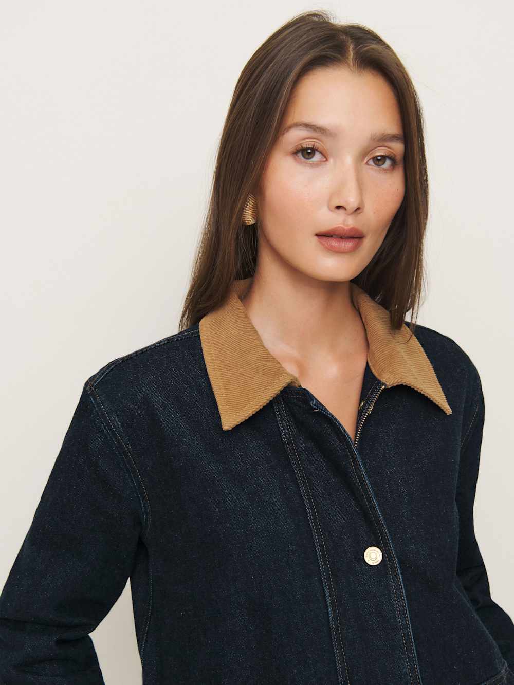 Reformation Archer Denim Jacket - Ondine