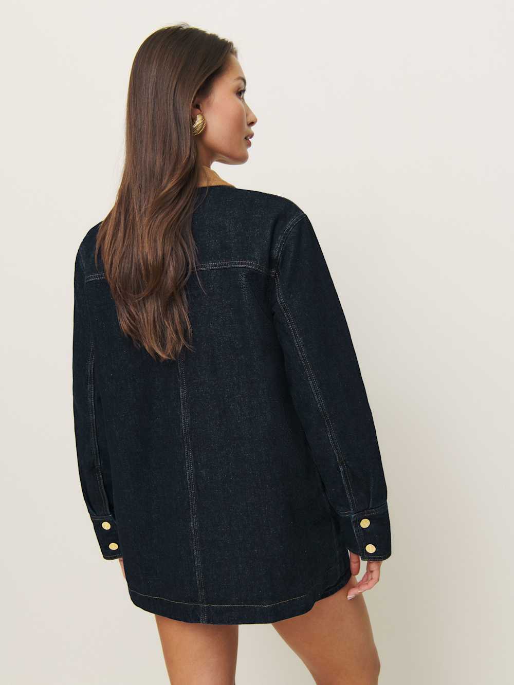 Reformation Archer Denim Jacket - Ondine