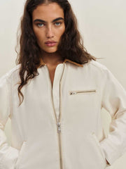 Reformation Harrison Utility Jacket - Fior Di Latte