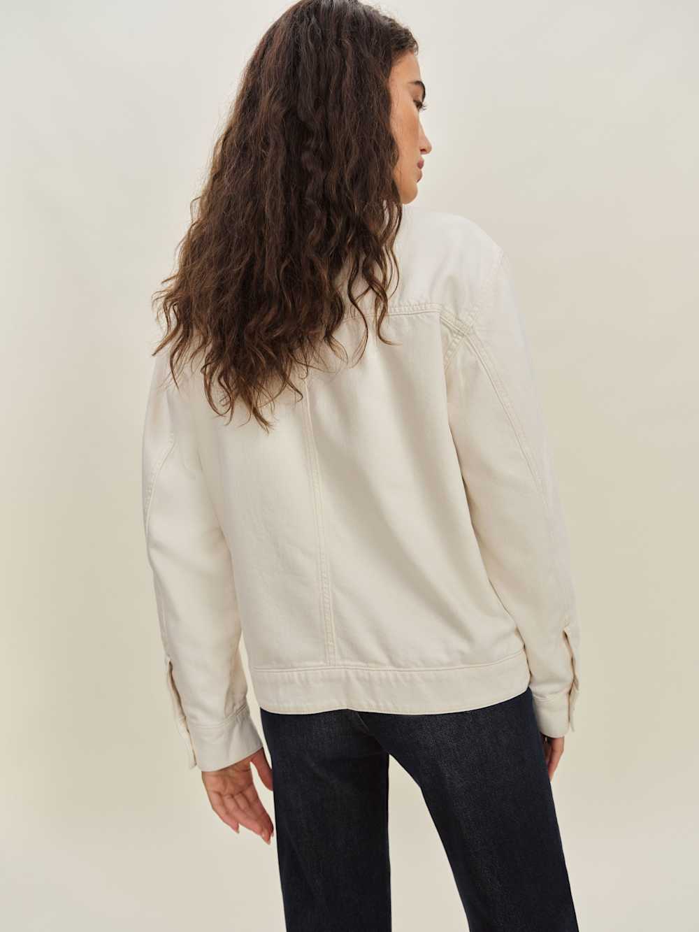 Reformation Harrison Utility Jacket - Fior Di Latte