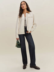 Reformation Harrison Utility Jacket - Fior Di Latte