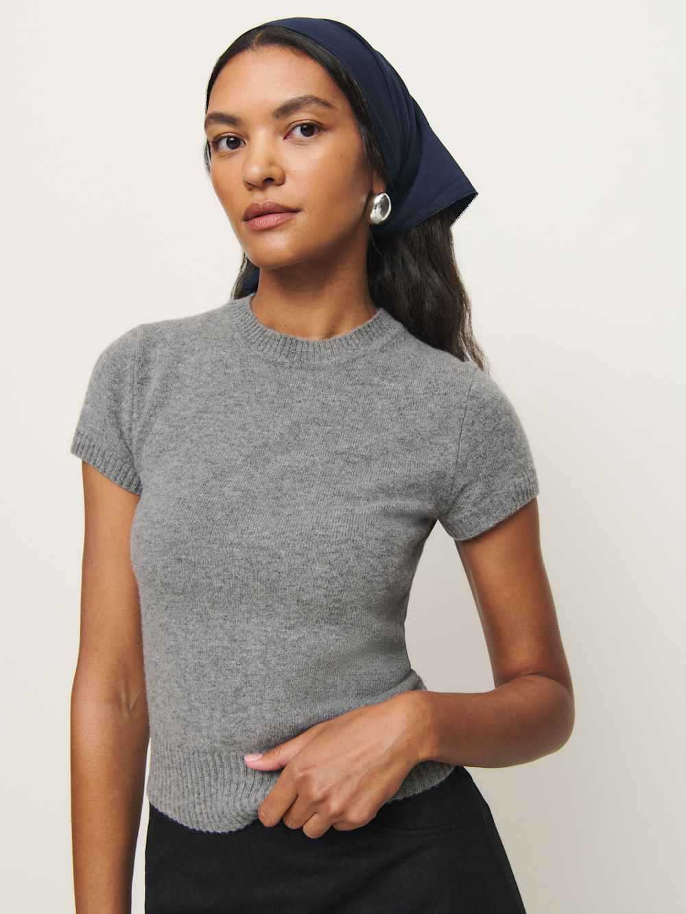 Reformation Hattie Headscarf - Navy