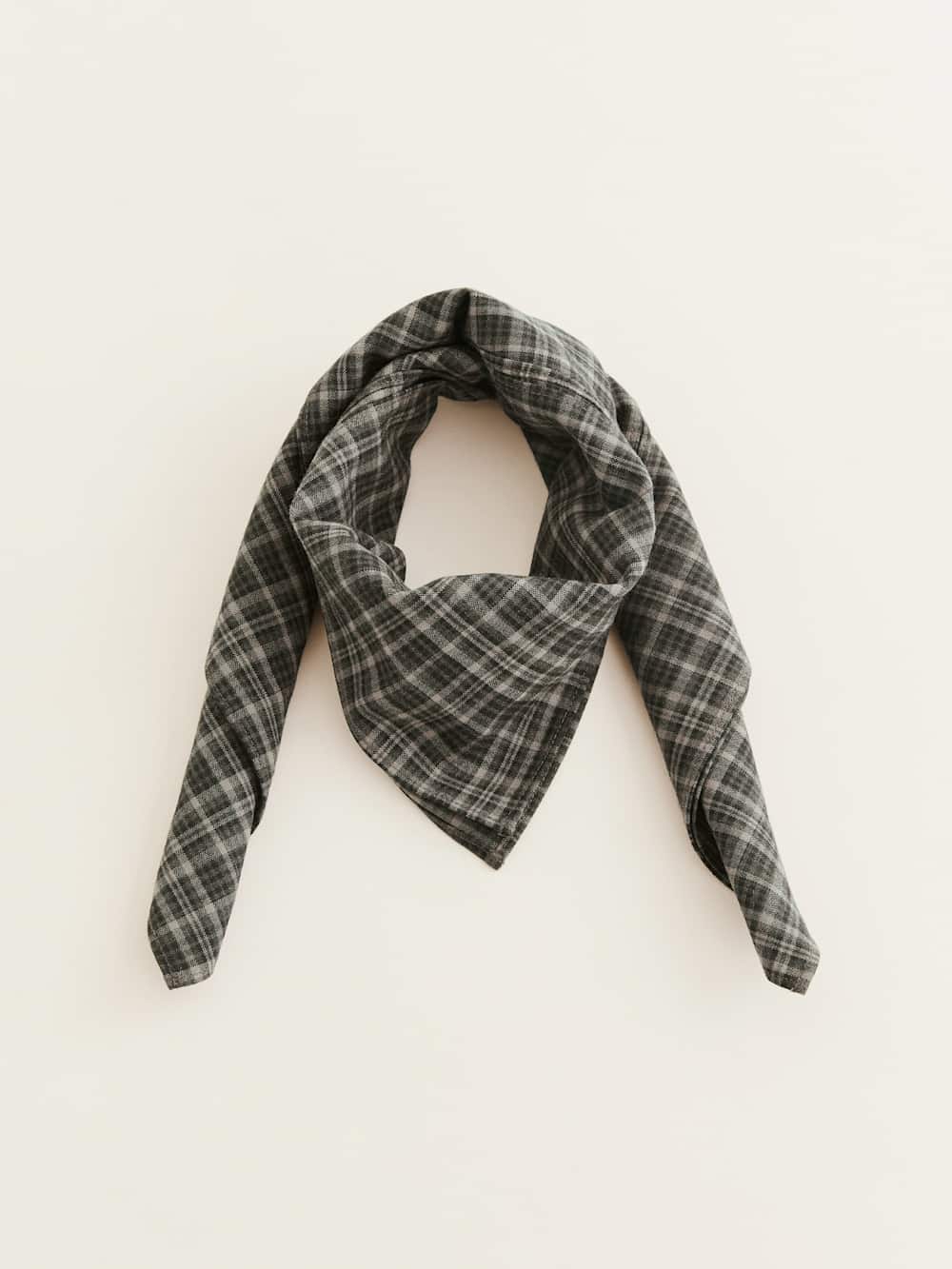 Reformation Hattie Headscarf - Taupe Check