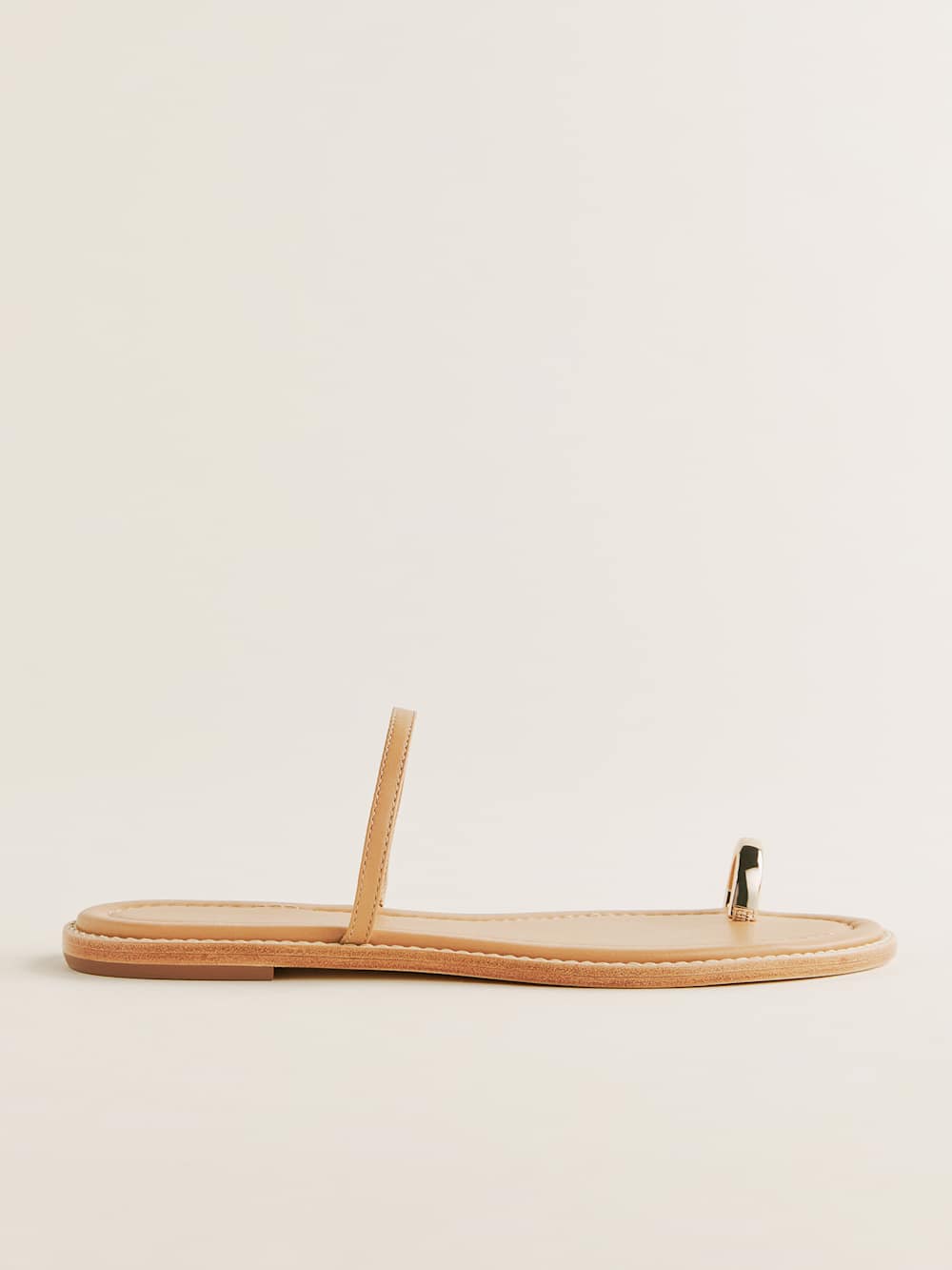 Reformation Cassandra Flat Sandal - Buff