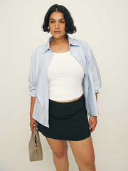 Reformation Carla Low Waist Skirt Es - Black