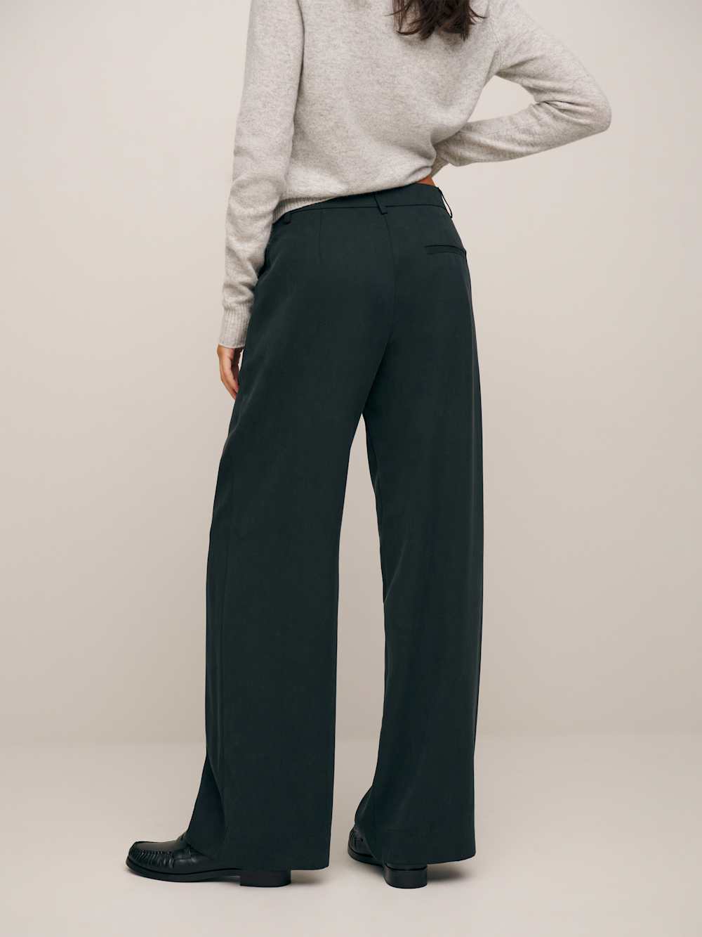 Reformation Petites Carter Mid Rise Pant - Black