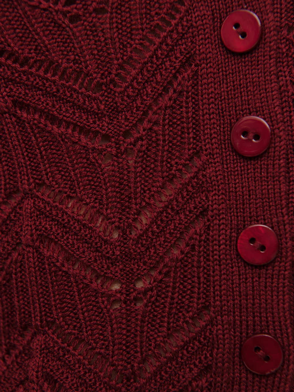 Reformation Sutton Regenerative Merino Open Knit Sweater - Chianti