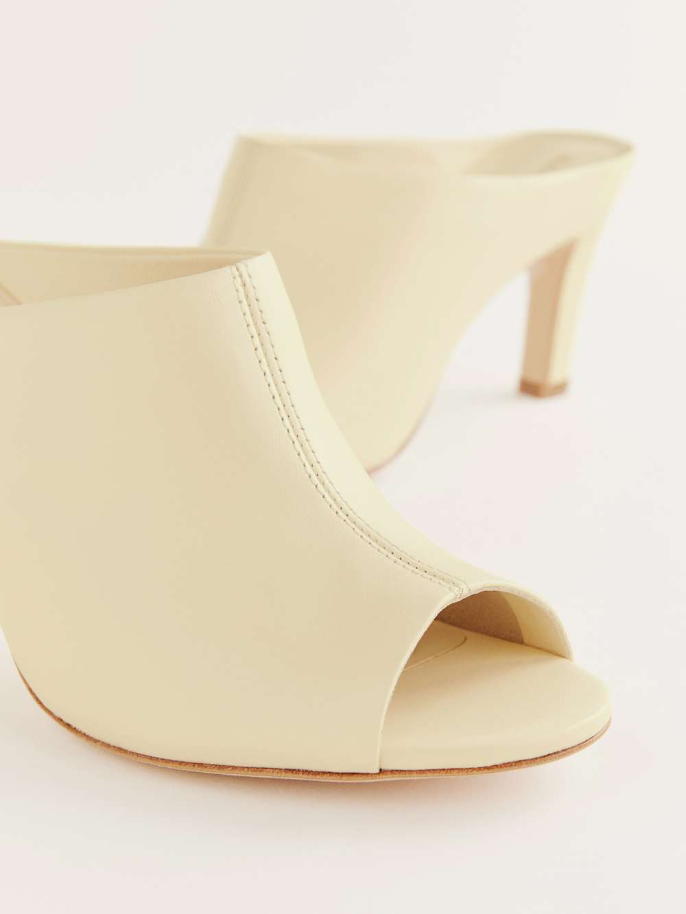 Reformation Lydia Heeled Sandal - Parmesan Leather