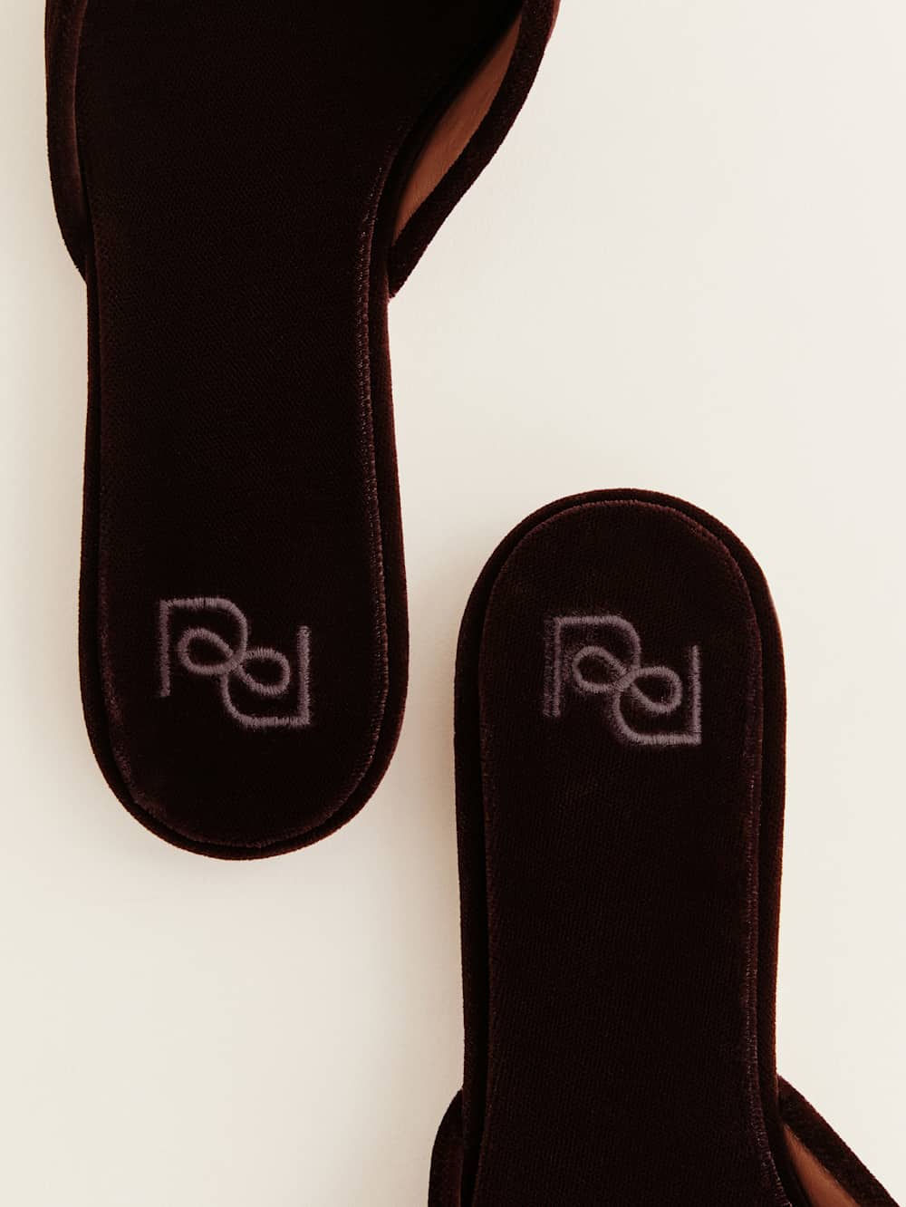 Reformation Melly Flat Mule - Dark Cherry Velvet